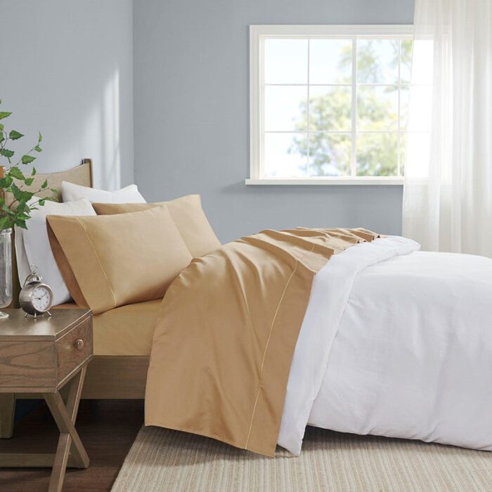  600 Thread Count Pima Cotton Sheet Set in Gold, King SHET20-511