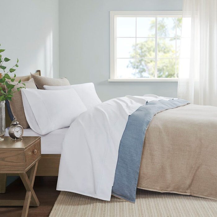  600 Thread Count Pima Cotton Sheet Set in White, Cal King PC20-142