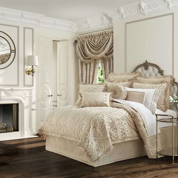 Montpellier 4 Pcs Comforter Set in Sand by JQueen NY